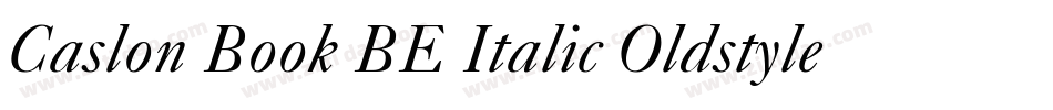 Caslon Book BE Italic Oldstyle Figures字体转换